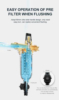 Pre Water Filter Aqua Pure под фильтром обратной промывки раковины 5000L